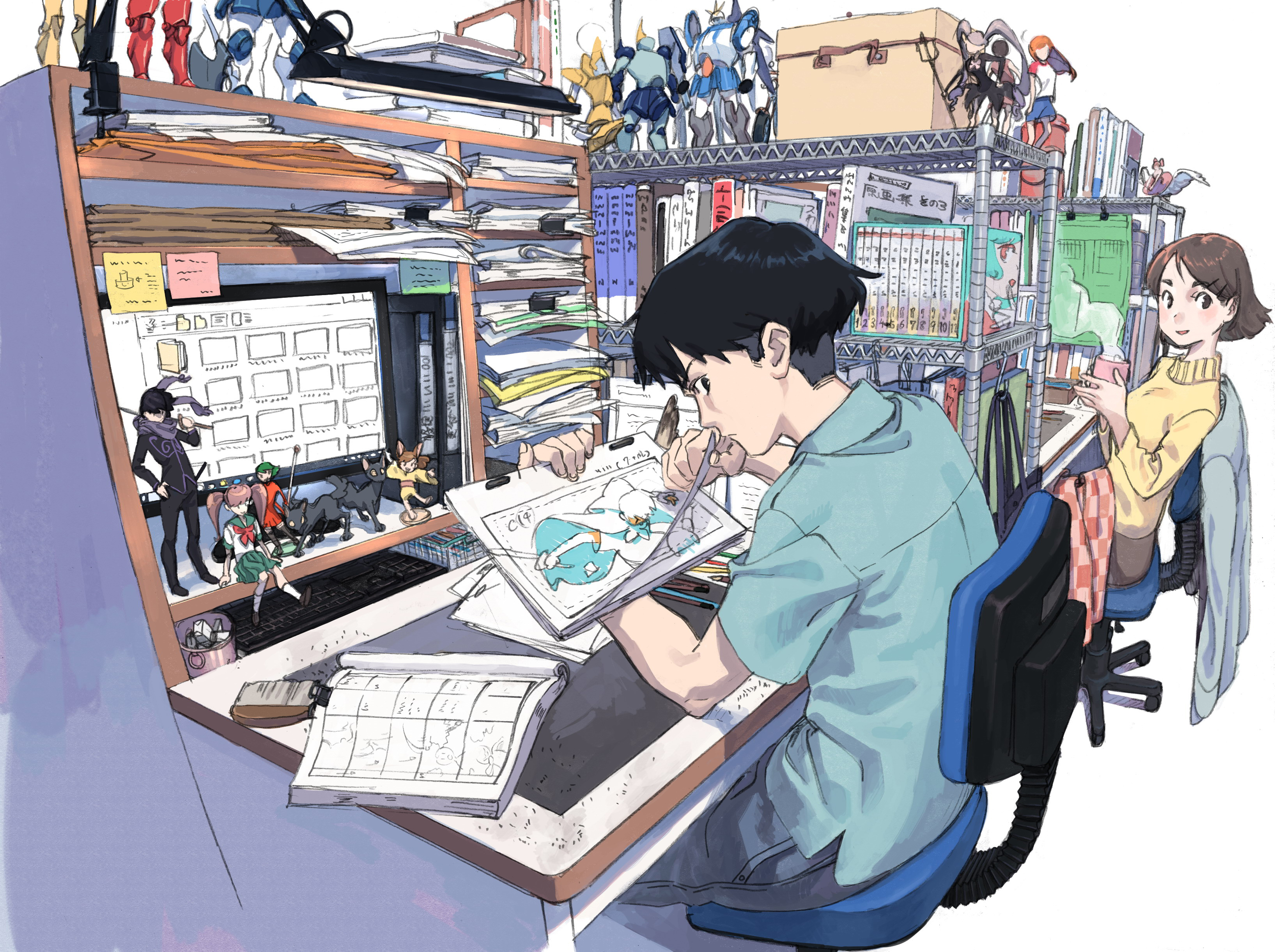 mangaka en accion