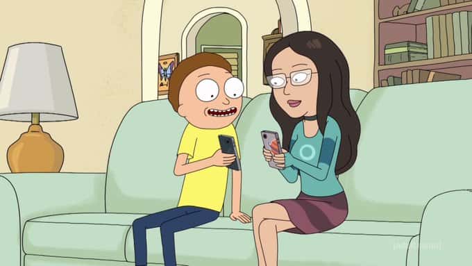 Morty y su enamorada